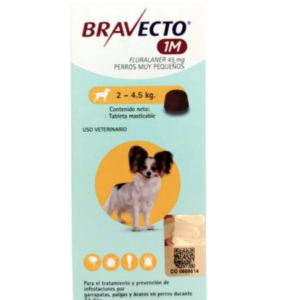 Bravecto 1M PP 2 a 4,5kg.