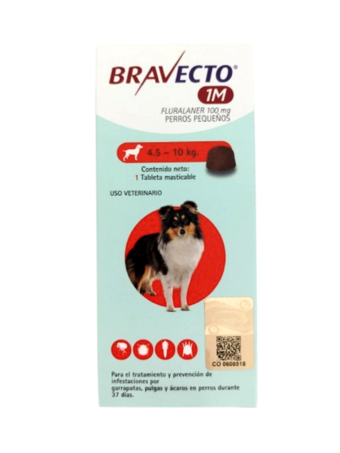 Bravecto 1M P 4,5 a 10kg.